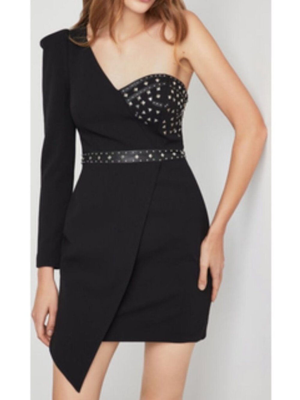 BCBGMAXAZRIA Asymmetrical One Shoulder Dress